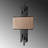 Modern Wall Lamp with Metal Body & Fabric Cap, 13.8 x 29.5 x 3.9 inches | 2 x E14 Socket (Max 40W, Bulb Not Included) | Stylish Black & Light Brown Design, IP20 Rated for Indoor Use, Perfect for Living Room & Bedroom-61190095-61190094