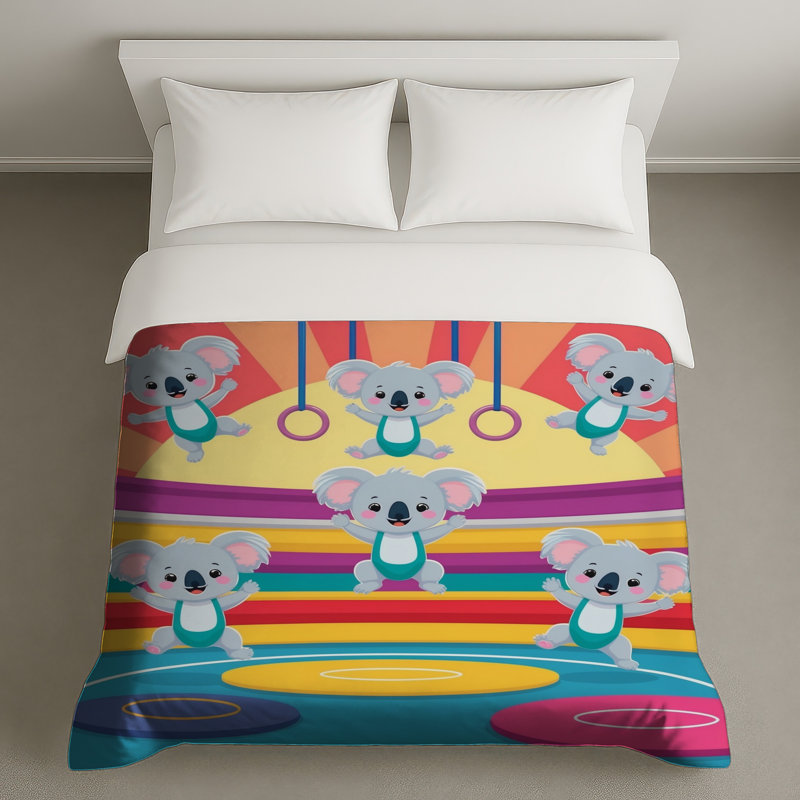 Housses de couette Playful Koala Gymnastic, Grand lit