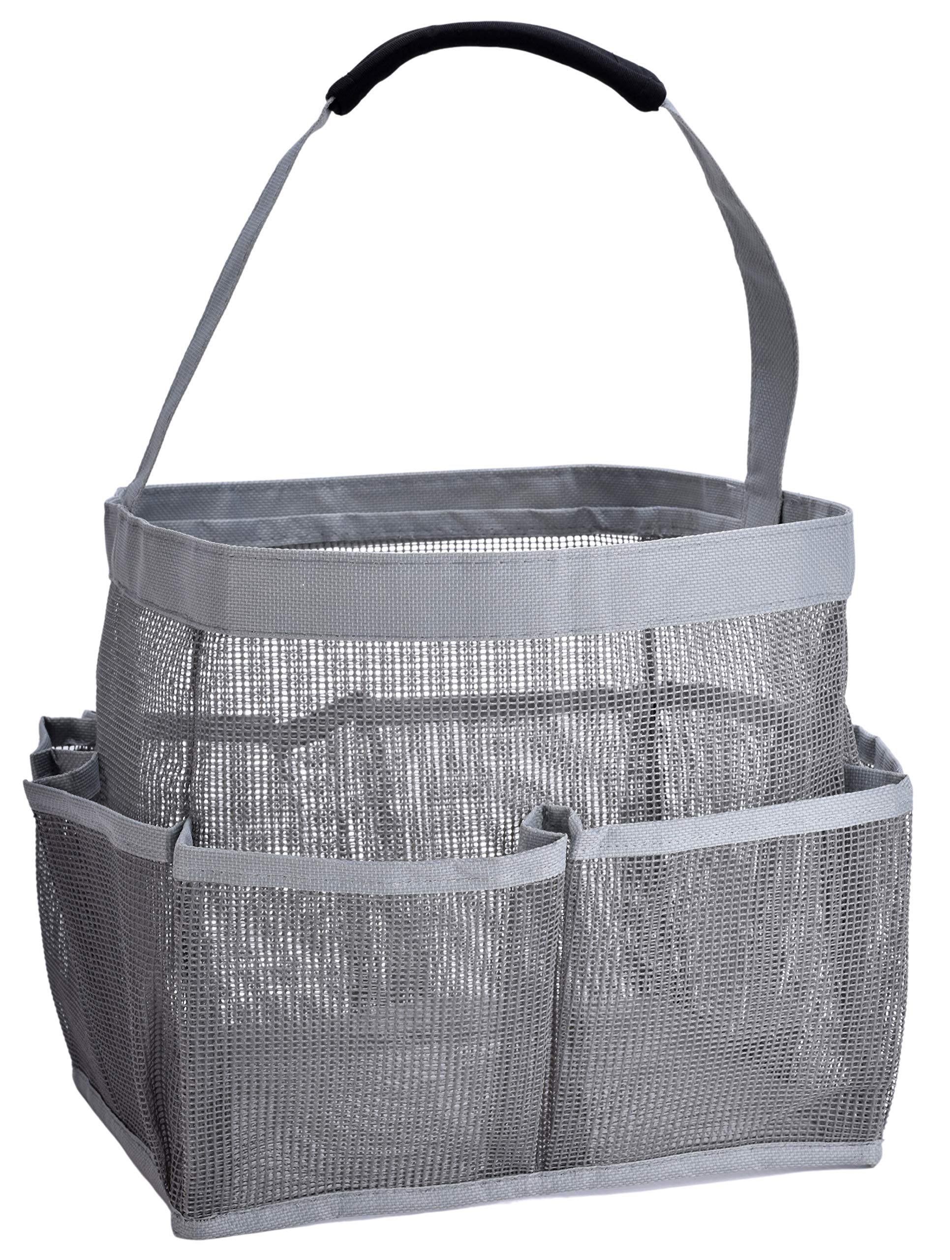 Quick Dry Mesh Shower Caddy, Hanging Shower Tote Bag Toiletry Bath Organizer  Makeup Cosmetic Storage Bag Basket with 8 Storage Pockets for Home Gym  Travel Dorm Bathroom Washing Bag Case with Handle