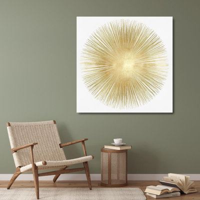 «Latitude Run® Young, Abby Gallery, art sur toile tendue: Sunburst Soft Gold I