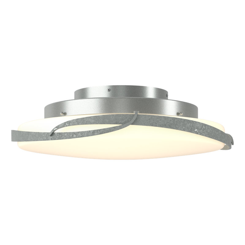 Flora 1 - Light 24.1" Shaded Bowl LED Flush Mount, Vintage Platinum