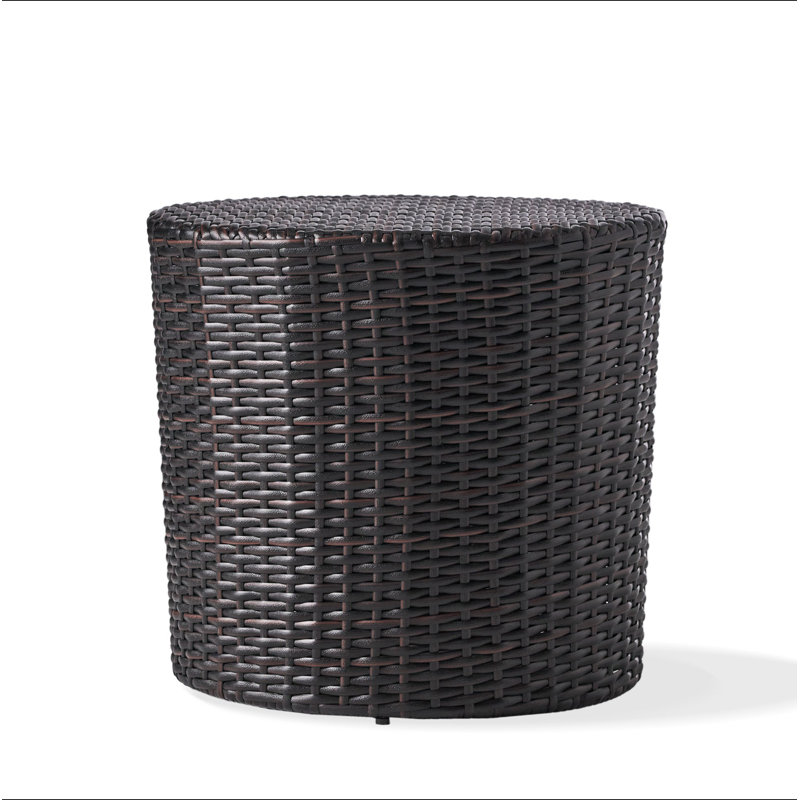 Table d'appoint en osier Kingstown, Brun