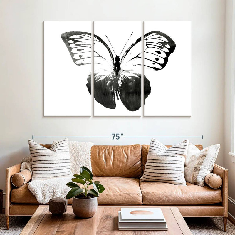 Black And White Butterfly, 42" H x 65" W