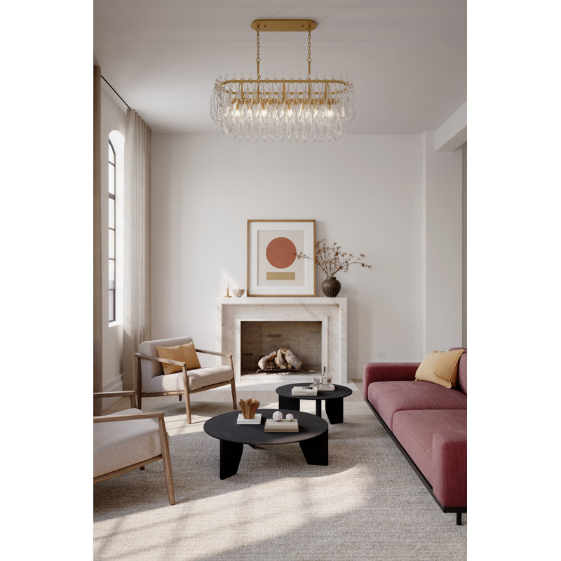 Glassara 48" 8-Light Linear Chandelier