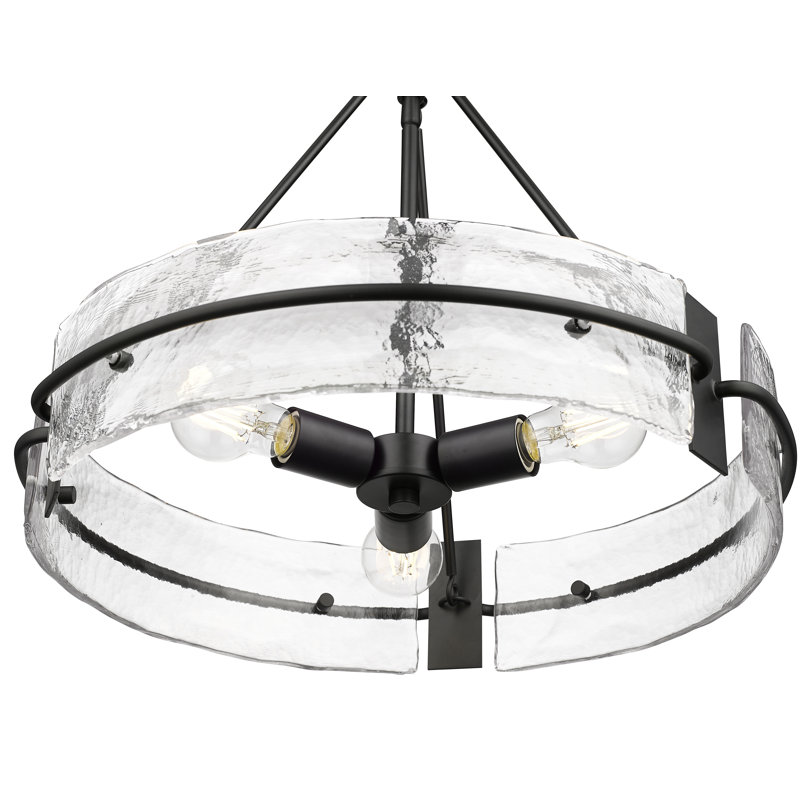 Luminaire suspendu Rezi - noir mat, 3, H 17,25 po x l 20 po x P 20 po