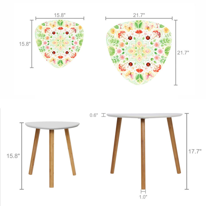 Ensemble de 2 tables basses gigognes Triangle