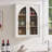 Ann Modern Arched Bathroom Wall Cabinet with Glass Doors, White-1PCS-428058262-422599759