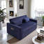 Canapé-lit futon, canapé-lit multifonctionnel en velours côtelé 3 en 1, dossier et oreillers réglables, canapé-lit convertible pour le salon, chambre à coucher ((bleu)-1480820604