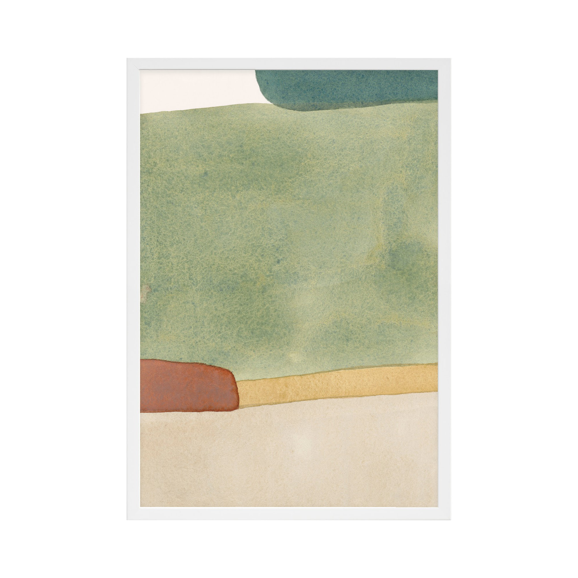 Distant Green by Julia Balfour, White, 14" W x 20" H