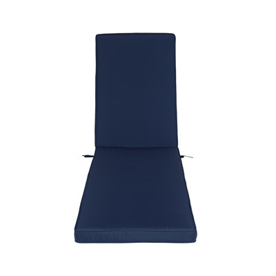Remplacement du coussin de chaise longue d'extérieur, coussin de siège de mobilier de patio pour chaise longue en bleu marine, à base de polyester avec des motifs et des matériaux variés