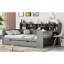 Lit de jour pleine grandeur gris avec rangement et bureau