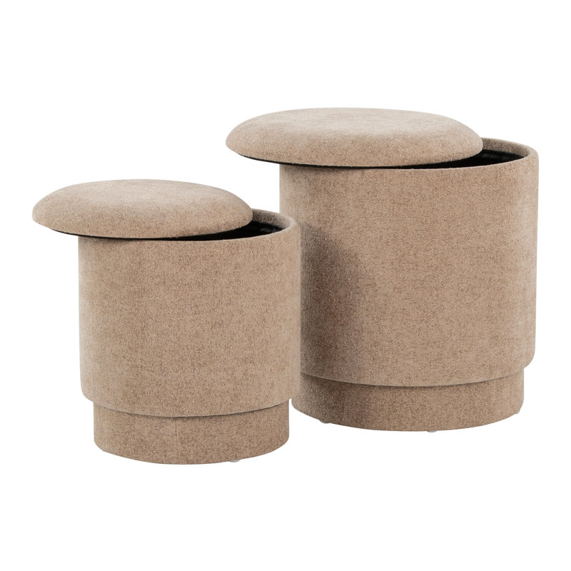 Ensemble de repose-pieds Marla par Lumisource, Brun