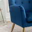 Fauteuil d'appoint à dossier capitonné en velours Sovarol (fauteuil d'appoint)-1305240111