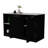 Spacious Wood Kitchen Island In Black And , Optimize Workflow Storage Stationary Grey, Ideal For