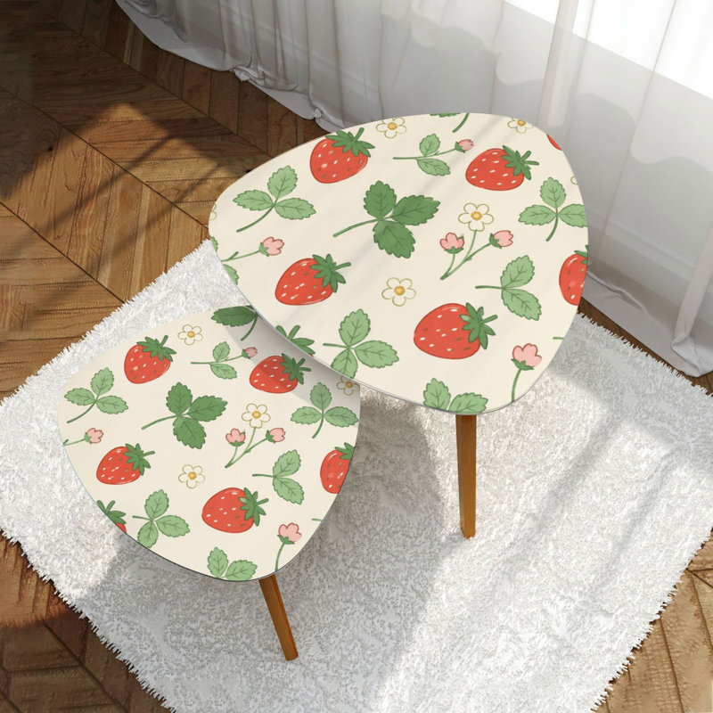 Ensemble de 2 tables basses gigognes Triangle