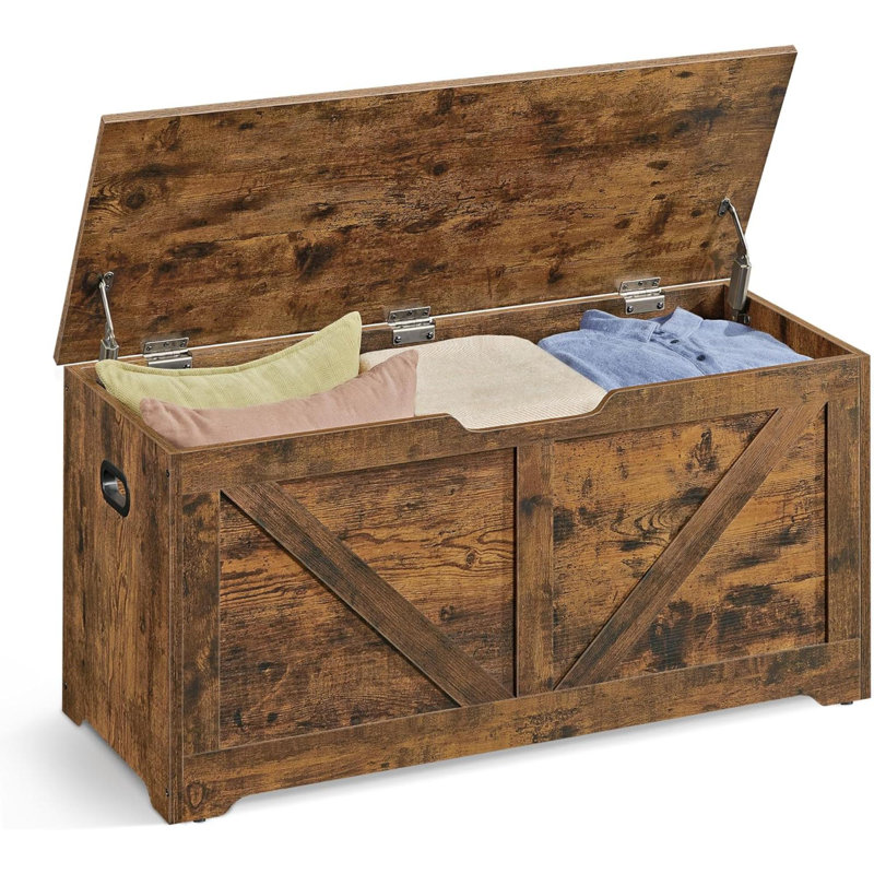 Coffre de rangement avec coffre de rangement et 2 charnières de sécurité