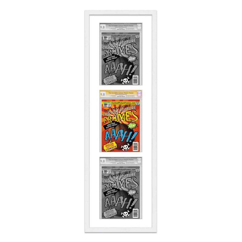 Afficher un collage de bandes dessinées, Blanc / blanc, 7,125 po x 10,5 po