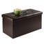 Repose-pieds en simili cuir Aniyia avec finition espresso, l 29,92 po x P 14,8 po x H 14,96 po-140521777