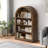 Small Black Bookcase Arched Bookshelf-48770469