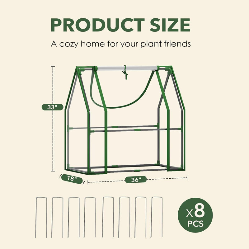 Mini Greenhouse For Outdoors Indoor, Small Greenhouse With Innovative Dual Open Doors, Portable Garden Tent For Plants Protection (Transparent)
