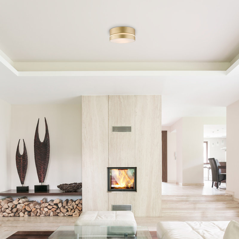 Minier Frosted Glass Flush Mount