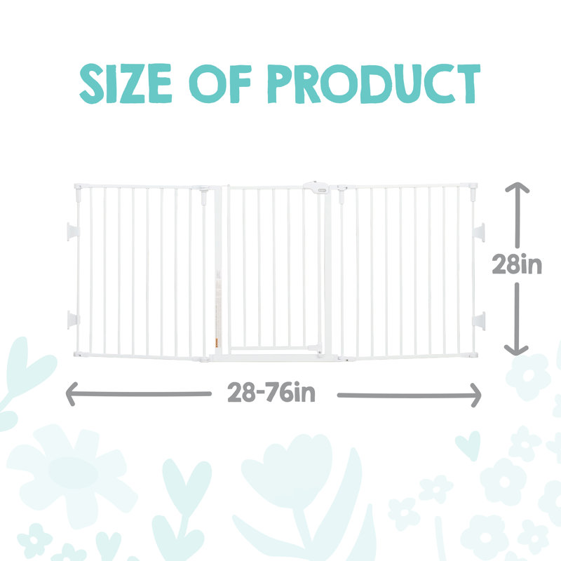 Flexi Extra Wide Baby Gate, Fits Openings 28-76"