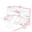 Lit superposé simple au-dessus de double avec glissière et escalier de rangement, tablettes-92593947