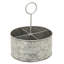 Metal Round Flatware Caddy