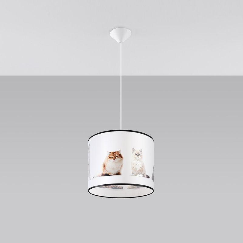 1 - Light White Pendant, 28cm H x 33cm W x 33cm D