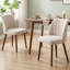 46.5cm H Fabric Upholstered Back Side Chair Solid Wood Dining Chair-744693811