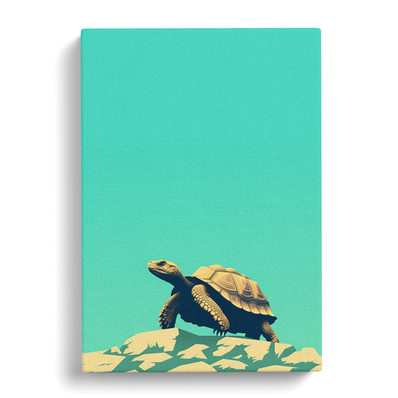Tortoise Minimalism - Print, 76cm H x 50cm W x 3cm D