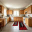 Chequered Polyester Non-Skid Kitchen Mat