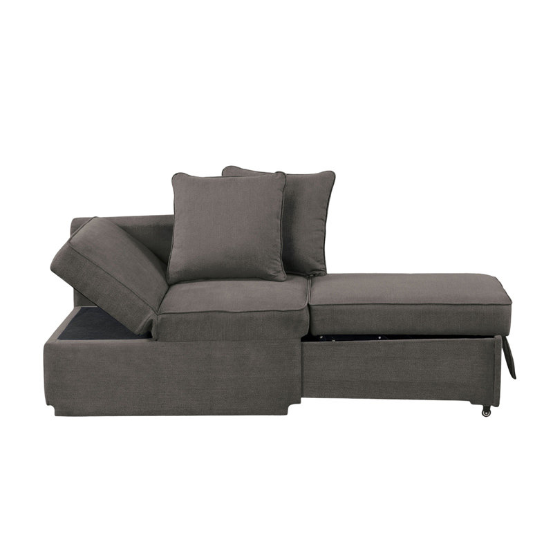 Chaise convertible 1 pièce de style contemporain, Gris