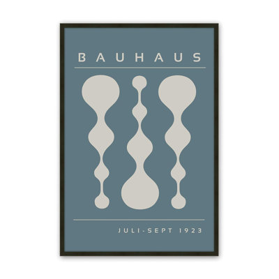 Strom Blue Retro Bauhaus Poster II Print