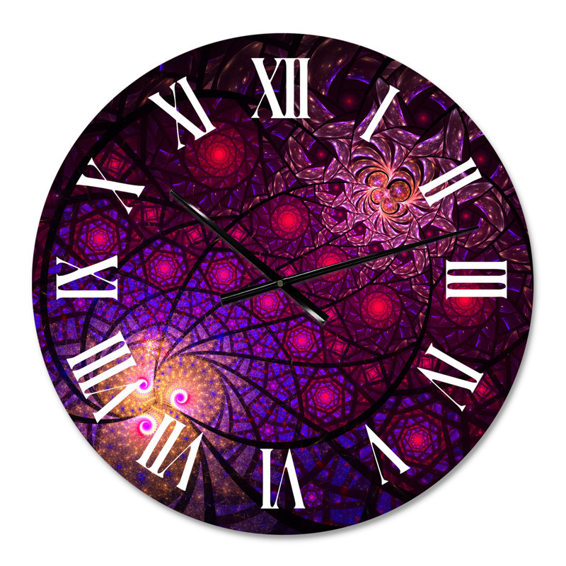 Fractal Flames - Horloge murale moderne, Petit