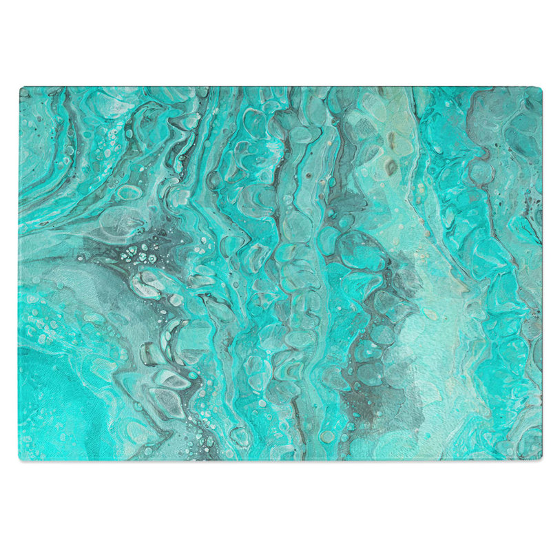 Glass Motion in The Ocean in Abstract Chopping Board, 39 cm W x 28.5 cm L