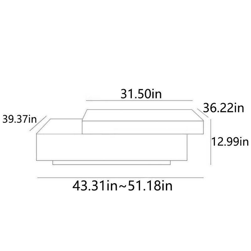 Table basse multifonctionnelle, créative et rotative