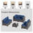 6-Person All-Weather Wicker Modular Patio Conversation Set with Cushions-109423079