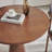 Nut-brown Round Solid Wood Dining table-211085938