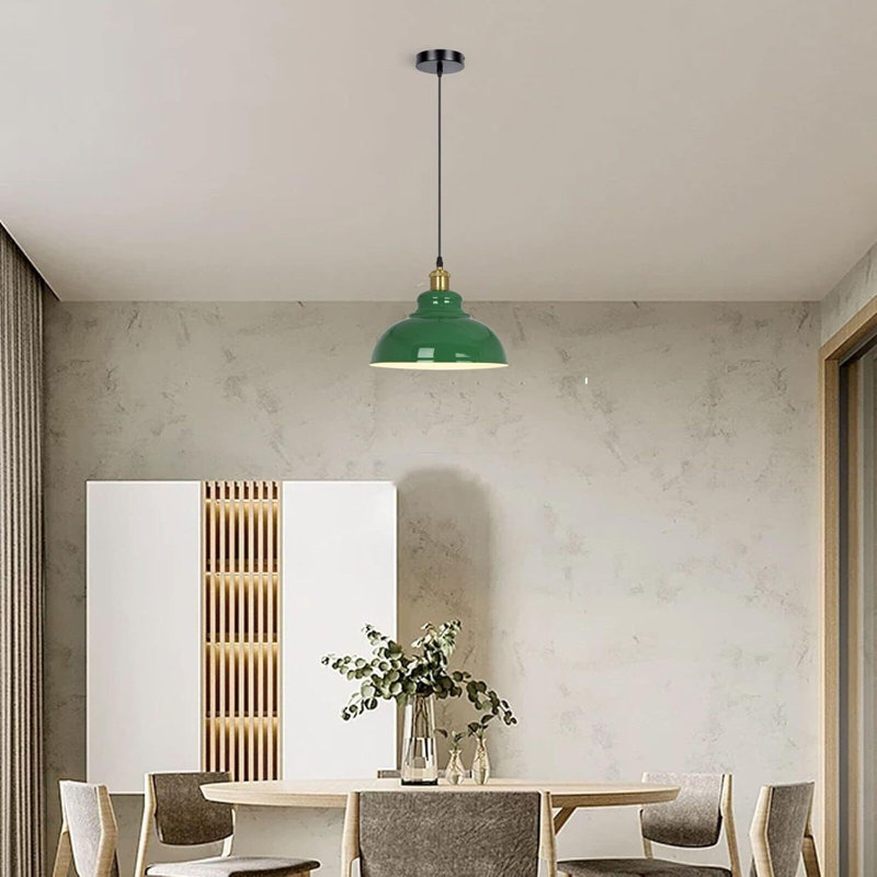 1 - Light Dome Pendant, Green
