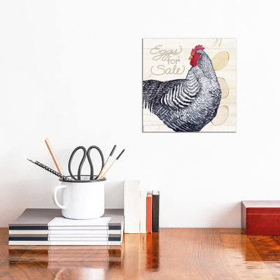Life On The Farm: Chicken I by Kathleen Parr McKenna - Wrapped Canvas Painting