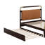 Grand lit plateforme en bois avec rangement, 2 grands tiroirs et un lit gigogne coulissant T-XL-117322681