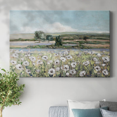 Toile tendue rétro «Poppy Valley»