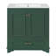 Meuble-lavabo luxueux avec lavabo en céramique, meuble-lavabo avec grandes portes à fermeture douce, meuble de rangement en bois massif-123654581