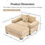 Canapé modulaire surdimensionné surdimensionné avec repose-pieds et accoudoirs épais, ergonomique, facile à assembler-2079023723