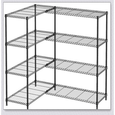 Heavy-Duty 4-Tier Metal Storage Shelves, Adjustable and Versatile for Garage, Kitchen, and Pantry Organization