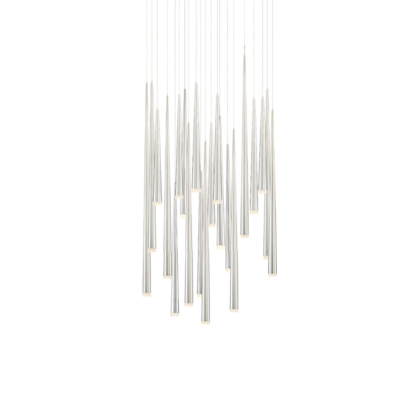 Cascade 21 - Light LED Pendant, Polished Nickel