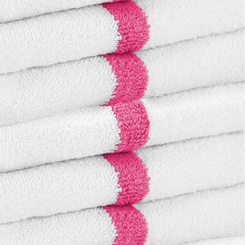 Power Gym Hand Towel 16x27 (Pack of 12), Pink