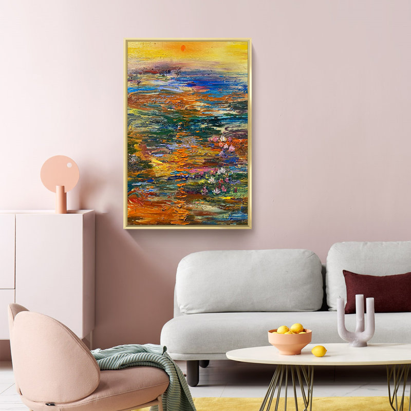 Print, 12" H x 16" W x 1.6" D, Gold Framed