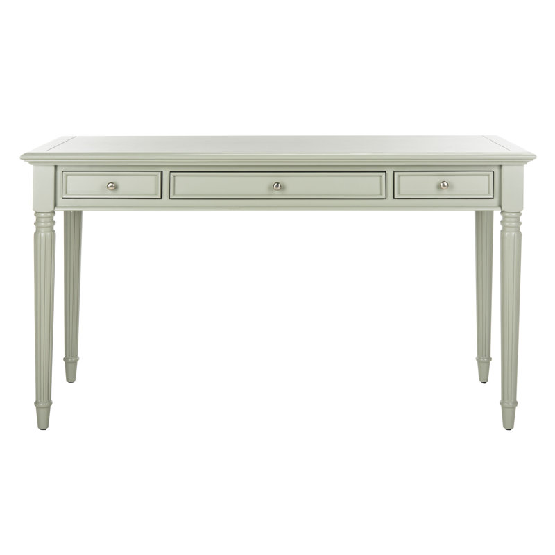Bureau en bois massif Hathorn, Gris